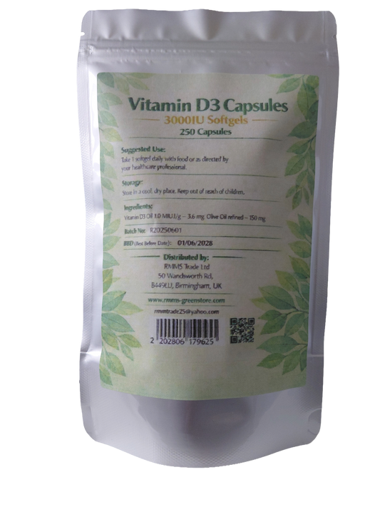Vitamin D3 Capsules 3000IU  Softgels