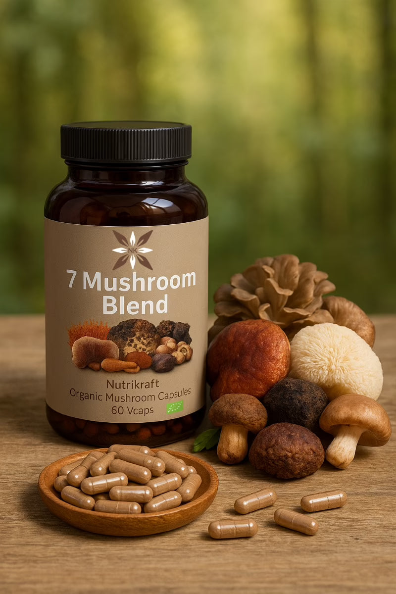 Seven Mushroom Blend Capsules Organic 625mg